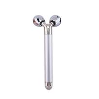Electric Massage Roller Vibrator Metal Massager for Face Anti-Wrinkle Eye Facial Lifting Vibrate Roller Beauty Health Skin Care gray