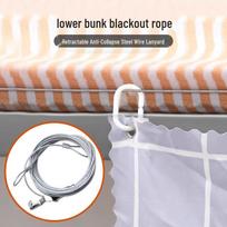 Neatslūgstanti plieninė viela, lovos užuolaidos virvė bendrabučiams - Idealiai tinka studentų apatinei lovai, užtemdančioms užuolaidoms 2.2m for one curtain (includes 4 zip ties)