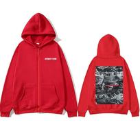 Rock Band System of A Down Mezmerize Graphic Zipper Hoodie Men 90s Alternative Metal Zip Up Hoodies Male Oversized Zip Up Jacket S raudona