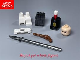 MOC plytos Karinės figūrėlės Napoleono karų serija Statybiniai blokeliai Viduramžių prancūzų dragūnas Britų kariai Ginklų plytos Žaislai 1pcs