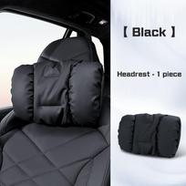 Car Neck Pillows Leather For Travel Comfort In Sedan And Suv juoda