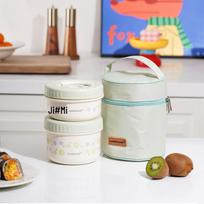 Lock&Lock Ceramic Liner Lunch Box Set white
