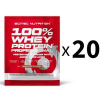 SCITEC 100% Whey Protein Professional - 30g x20 Skonių mix (min. 5 skirtingi skoniai)