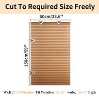 No Drill Blinds Stick on Curtains Blinds for Bedroom Kitchen Bathroom Windows Light Filtering Privacy Protection with Clips