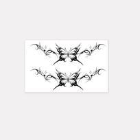 Dark Butterfly Waist Tattoo Sticker, Waterproof And Long-Lasting, Women'S Advanced Back Waist Simulation Tattoo 12*19 white