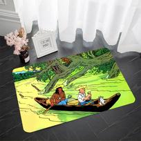 Tintin Les Aventures De Tintin Et Milou Floor Mat Doormats Home Carpet Foot Mat Bathroom Absorbent Mats Anti-Slip Mats Home 40x60cm