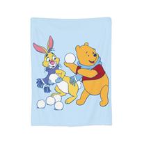 Meškutis Pūkuotukas ir Asilas Antklodė Koralinis Fleece Pliaušas Daugiafunkcinis Super Minkštas Užklotas Lovai Pliaušas Plonas Antklodė 75x90cm