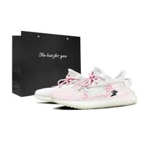 Adidas Originals Yeezy Boost 350 V2 Low top Casual Shoes Unisex White Pink HQ6316(Team401-LD) 36⅔