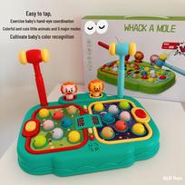 Interactive Children's Smart Whack-a-Mole Game - Double Player Educational Toy for Parent-Child Fun blue