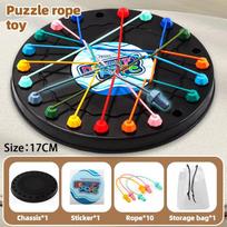 Rope Twisted Puzzle Brain Teaser Game Iq Knots Untangling Challenge  Lacing Learning Toy Board Game Gift For Kids Adults