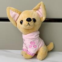 Simulation Chihuahua Plush Toys Stuffed Animals Room Decoration Puppy Plush Toys Soft Pillow 18cm Stuffed Dog Doll Boys Girls rožinė