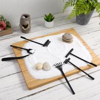 6Pcs Mini Garden Rake Set Zen Rake Tools for Sand Table Desktop Zen Decor Creative Pattern Making Lines Waves Circles Flowers China Mainland