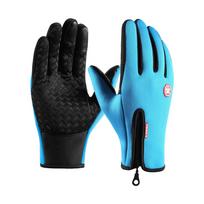 Žieminės vyriškos pirštinės Moteriškos Motociklų Terminės pirštinės Guantes Touchscreen Žieminės dviračių pirštinės, skirtos važinėti dviračiu lauke S mėlyna