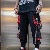 Vyriškos kelnės Gatvės hiphop juostos diržai kelnės Vyriškos kelnės mados vyriškos kelnės S juoda