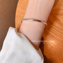 Zuyin 999 Sterling Silver Bracelet for Women with Sky Stars Instagram, A Niche Design for High-end Hand Jewelry Adjustable size