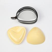 2 Pieces Bra Pads Inserts Breast Enhancers Push up Invisible Self Sticky for Bikini Dress S with Clear Box white