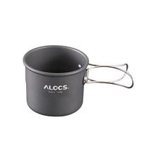 Outdoor Camping Portable Aluminum Water Cup Coffee Mug with Folding Handle