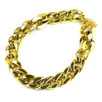 French Fighting Dog Bully Gold Chain S and Msized Dog Collar Pet Necklace Jewelry auksas