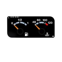 3-in-1 Alyvos lygio ir vandens temperatūros matuoklis SCANIA atsarginei daliai Suderinamas su OEM 1434134 1109997 1423207 12 24 V gray