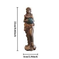 Žemės Deivė Gaja 22cm Dervos Skulptūra Statulėlė Graikų Mitologija Dekoras Rankų Darbo Motina Gamta Figūrėlė Namų Altorius Kolekcionuojamas Menas