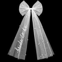 2026 Bride-to-be Pearl Bow Veil Hairpin Mesh Hair Accessories Bachelorette Party Accessories balta