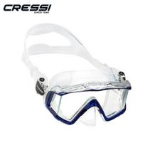 Cressi Snorkeling Diving Mask Swimming Scuba Silicone Skirt Three-Lens for Adults Pano3 High Quality Durable Construction Practical Daily Use