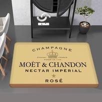 Prekės ženklas M-Moet C-Chandon Prabangus virtuvės kilimėlis Vaikų kambarys Miegamojo dekoracija Balkonas Neslystantis durų kilimėlis Svetainė Alfombra 40x60cm gray