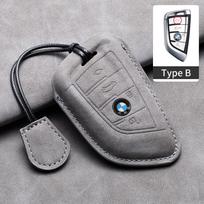 Suede odos automobilio rakto dėklas Dangtelis Korpusas Fobas BMW X1 X3 X5 X6 X7 1 3 5 6 7 serijai G20 G30 G11 F15 F16 G01 G02 F48 Priedai