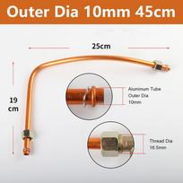 1 vnt. 10*450mm 10*550mm Oro kompresoriaus išmetimo žarna G3/8  šešiakampė veržlė Aliuminio jungiamasis vamzdelis Oro linijos žarna