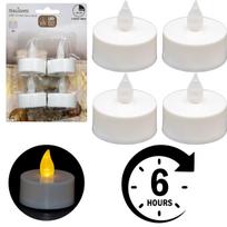4 Led „tea Light“ žvakių Rinkinys Su Laikmatiu, Balta