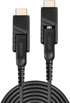 Lindy 50m Fibre Optic Hybrid Micro-HDMI 18G Cable with Detachable HDMI and DVI Connectors