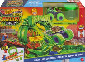 Mattel HOT WHEELS MONSTER TRUCKS MUTANT CHAOS triukų trasa su slaimu (JMK91)