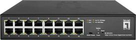 No Name LevelOne Hilbert 10” 16-Port Gigabit Smart Lite Switch, 16 x Gigabit RJ45 (10/100/1000)