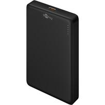 Goobay Bevielis Power Bank akumuliatorius 70183, 10000 mAh, USB-C, juodas, bevielis įkrovimas, greito įkrovimo technologija