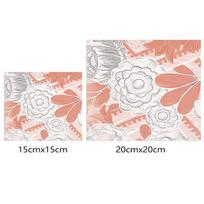 15x15cm/20x20cm 16pcs Floral Pattern PVC Wall Tile Stickers Kitchen Bathroom Decorative Self Adhesive Wall Stickers 15cmX15cmX16pcs