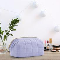 Cosmetic Bag Makeup Sturdy Wear Resistant Travel Wash Waterproof for Dating Household violetinė