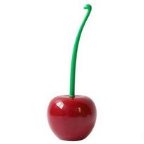 Tualeto šepetys ir laikiklis Creative Cherry Shape Tualeto šepečio valymo šepetys, skirtas vonios plovimui Ilgos rankenos tualeto šepetys ADM raudona
