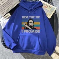 Michael Myers Halloween Horror ClassicMovie Hoodie Oversize for Autumn Winter Retro Sweatshirtfunko Pop Clothing S blue