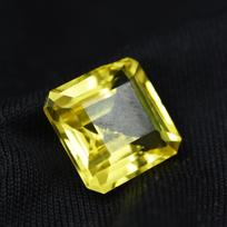 Natūralus kvadratinio pjūvio 9,30 karato geltonasis safyras, laisvas brangakmenis 10.8 mm approx geltona