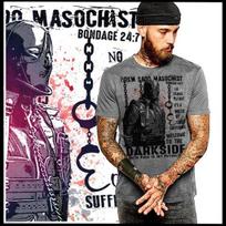 BDSM T-Shirt Bondage Sado Masochist DOM of pleasure Sadomasochist Gimp 4XL gray