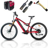 Elektrinis dviratis Hedatx 29  1000W variklis Miesto Ebike 48V 19.2AH Pilna pakaba Didžiausias greitis 45Km/h 21 pavara Hidraulinis stabdys TX19 With Accelerator raudona
