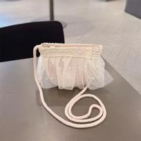 Lace Wide Brim Straw Cap Sun Protection Sunshade Fisherman Hat New Holiday Travel Beach Bags khaki  bag