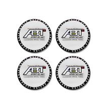 Aliuminio 4vnt 56mm ABT Logotipo Ženkleliai Automobilio Ratų Centriniai Dangteliai Emblemos Lipdukai RS3 RS4 RS5 RS6 Q3 Q5 Q7 Q8 A4 A7 A3 Priedai 56mm