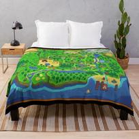 Stardew Valley Map Throw Blanket, Anime Ultra Soft Plush Lightweight Flannel Fleece Blankets for Bed Sofa Living Room Bedroom 75cmx90cm