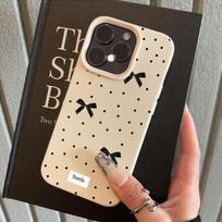 Trendy Bowknot Pattern Phone Case For Samsung A05S A06 07 15 16 34 35 53 54 55 S23 24 25 Ultra S24 FE A17 26 36 56 Soft Cover Samsung A53 beige