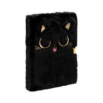 Dienoraštis su spynele ASTRABAG Fluffy Kitty Big Eyes, A5, 70 g/m2, 96 l., juodos sp. - Nėra Autoriaus