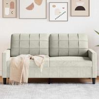 Dvivietė sofa, kreminės spalvos, 140cm, aksomas