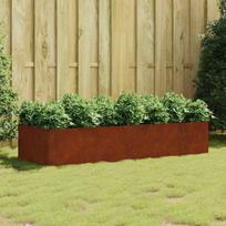 Aukštas sodo lovelis, 200x80x40cm, Corten plienas