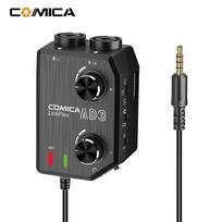 CoMica LINKFLEX AD3 Dviejų kanalų XLR / 3,5 mm / 6,35 mm - 3,5 mm garso pirminio stiprintuvo maišytuvas / adapteris / sąsaja juoda