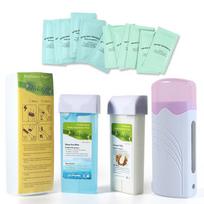 Personal Hair Removal Kit 100g Handheld Roller Hair Removal Waxer Set Rosin Free UK Plug white